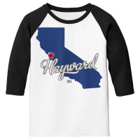 Hayward California Ca Map T Shirt Youth 3/4 Sleeve | Artistshot