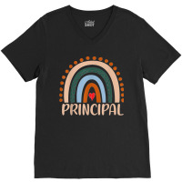 Principal Rainbow Appreciation Day Hello Back To School V-neck Tee | Artistshot