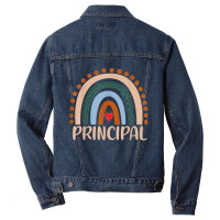 Principal Rainbow Appreciation Day Hello Back To School Men Denim Jacket | Artistshot