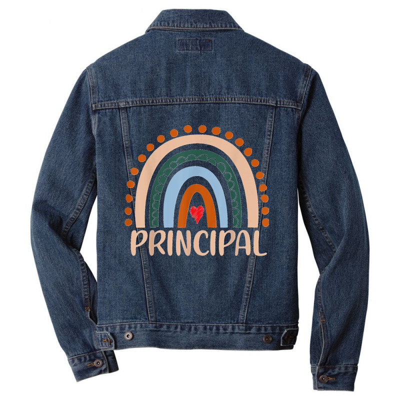 Principal Rainbow Appreciation Day Hello Back To School Men Denim Jacket by CesarEmmanuelNavarrete | Artistshot