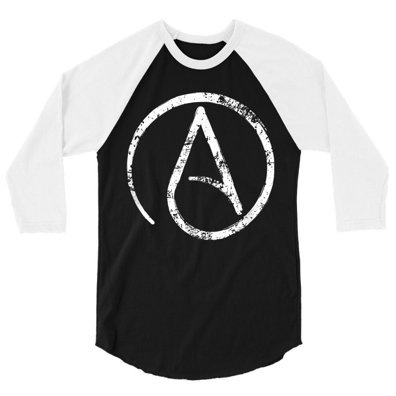 Atheism, Atheist Symbol, Secular, Humanist, Anti Religion 3/4 Sleeve Shirt by NikoPittman | Artistshot