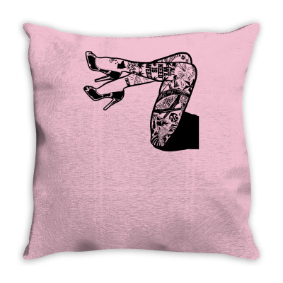 Tattooed Legs Throw Pillow Designed By Icang Waluyo