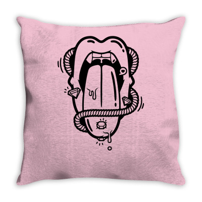 The Diamond Tongue Throw Pillow Designed By Icang Waluyo