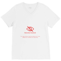 Sensitive Content V-neck Tee | Artistshot