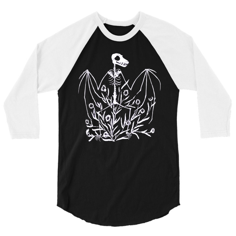 Bat Skeleton And Chicorys, Bat Skeleton And Chicorys Vintage, Bat Skel 3/4 Sleeve Shirt by SHNCKDFM | Artistshot