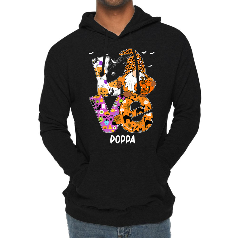 Love Poppa Halloween Gnome Pumpkin Spooky Season Lightweight Hoodie by Fashzilla | Artistshot