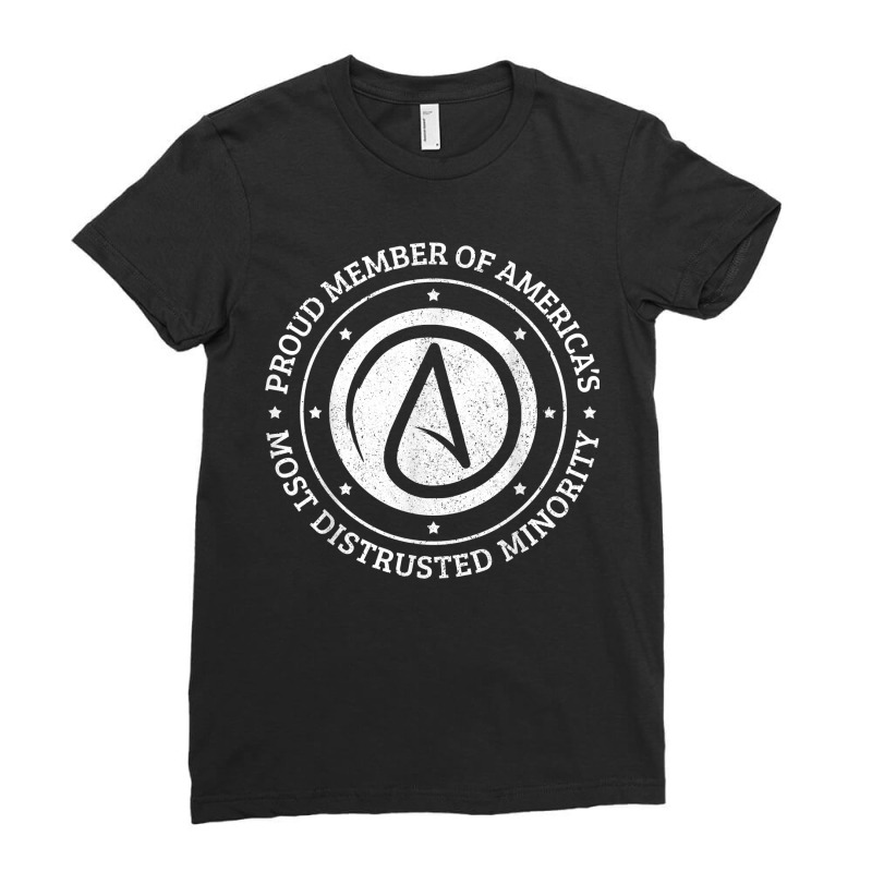 Atheist Atheism Symbol Rational Philosophy Science Ladies Fitted T-Shirt by NikoPittman | Artistshot