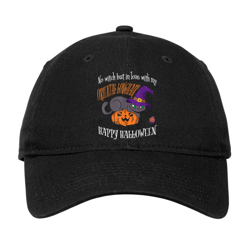 Oriental Longhair   Cat Lover Not A Witch Funny Halloween Adjustable Cap | Artistshot