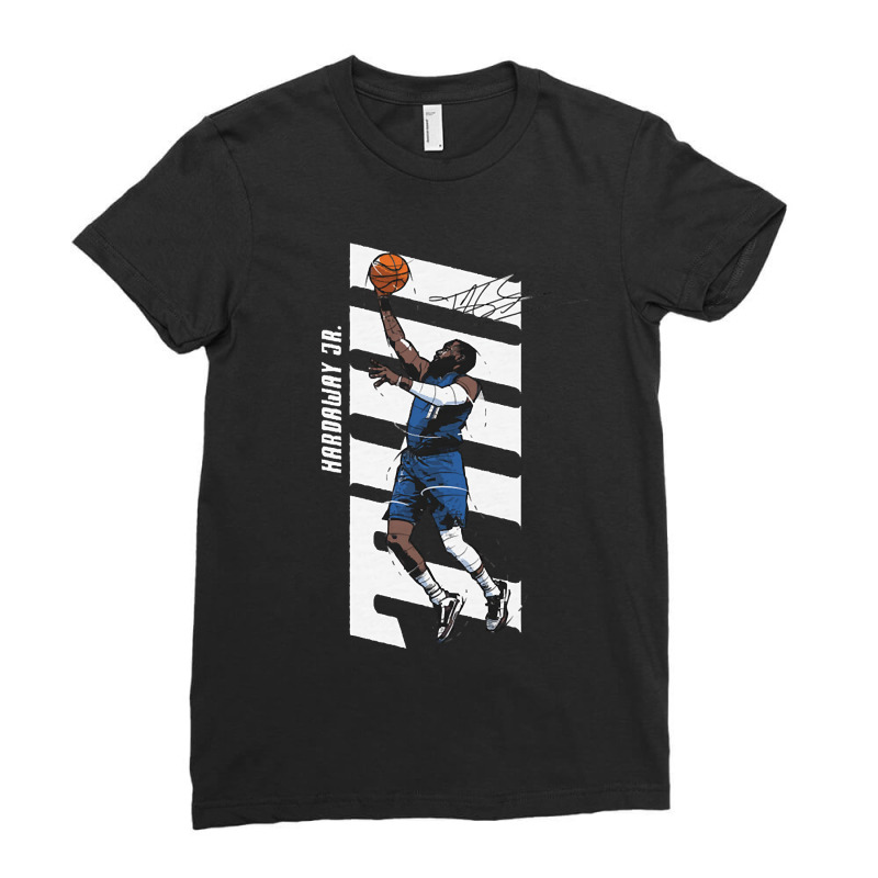 Tim Hardaway Jr. Vertical Ladies Fitted T-Shirt by Gibbons Washburn | Artistshot