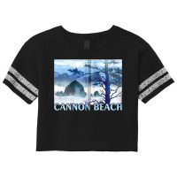 Cannon Beach Haystack Rock Zip Hoodie Scorecard Crop Tee | Artistshot