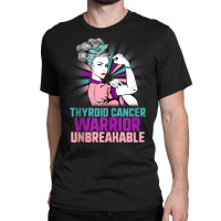 Thyroid Cancer Woman Warrior Purple Pink Ribbon Awareness Tank Top Classic T-shirt | Artistshot