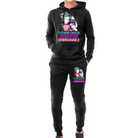 Thyroid Cancer Woman Warrior Purple Pink Ribbon Awareness Tank Top Hoodie & Jogger Set | Artistshot