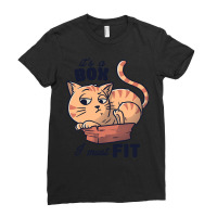 It’s A Box I Must Fit Cute - Funny Fat Cat Gift Ladies Fitted T-shirt | Artistshot