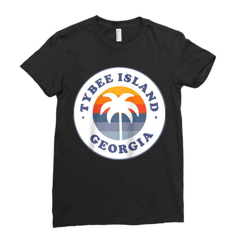 Tybee Island Georgia Ga Palm Tree Beach Vacation Souvenirs Raglan Base Ladies Fitted T-Shirt by cm-arts | Artistshot