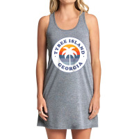 Tybee Island Georgia Ga Palm Tree Beach Vacation Souvenirs Raglan Base Tank Dress | Artistshot