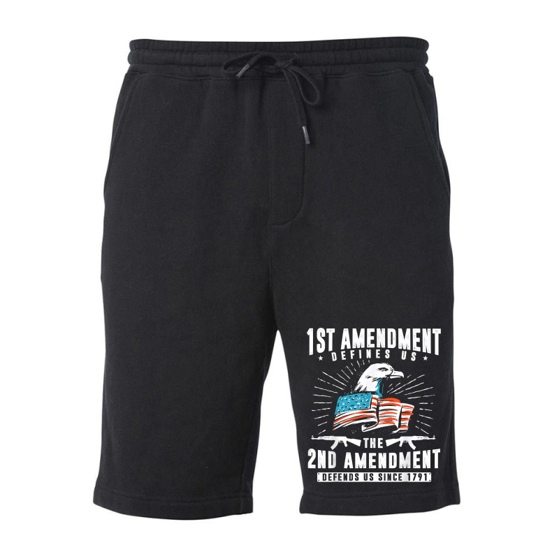 First Amendment Defines Us   The Second Defends Us T Shirt Fleece Short by cm-arts | Artistshot