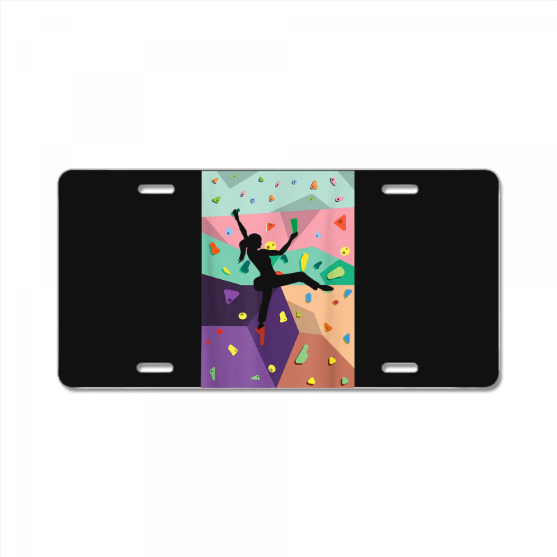 Wall Climbing Indoor Rock Climbers Action Sports Alpinism License Plate | Artistshot