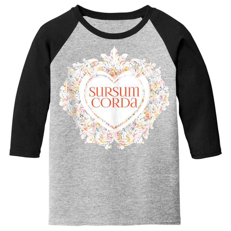 Sursum Corda Traditional Latin Mass Valentine's Day Catholic Tank Top Youth 3/4 Sleeve | Artistshot