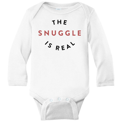 The Snuggle Is Real Long Sleeve Baby Bodysuit Designed By Meganphoebe