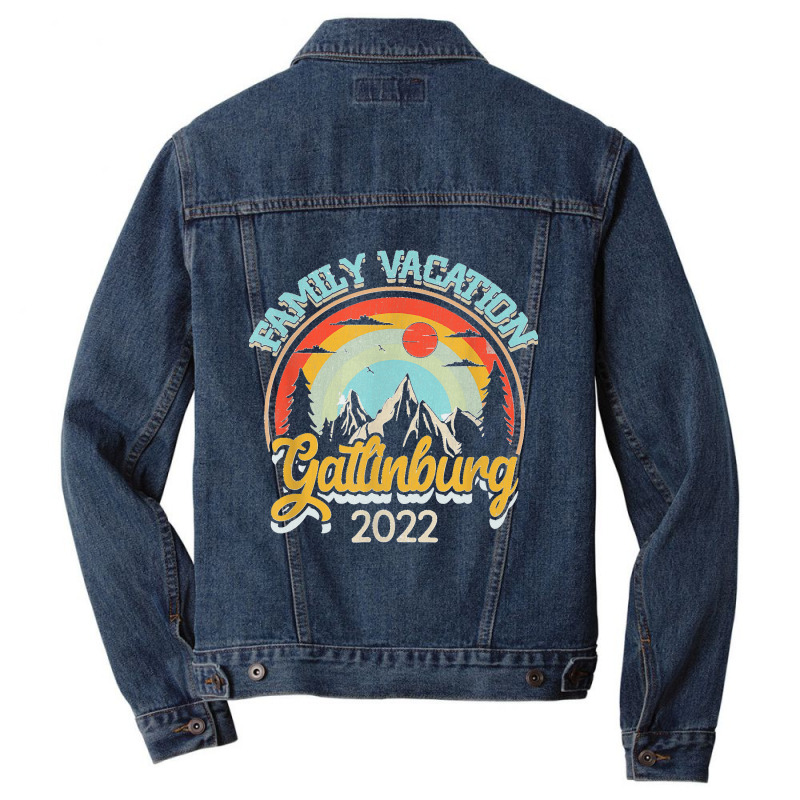 Tennessee Smoky Mountains Family Vacation Gatlinburg 2022 T Shirt Men Denim Jacket | Artistshot