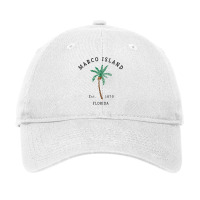 Womens Marco Island Florida Colorful Palm Tree Retro Novelty Art V Nec Adjustable Cap | Artistshot