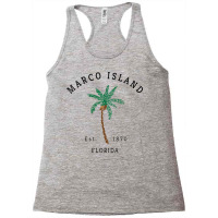 Womens Marco Island Florida Colorful Palm Tree Retro Novelty Art V Nec Racerback Tank | Artistshot