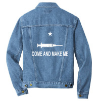 Funny Anti Vaccine Mandate Come And Make Me No Forced Vax Men Denim Jacket | Artistshot