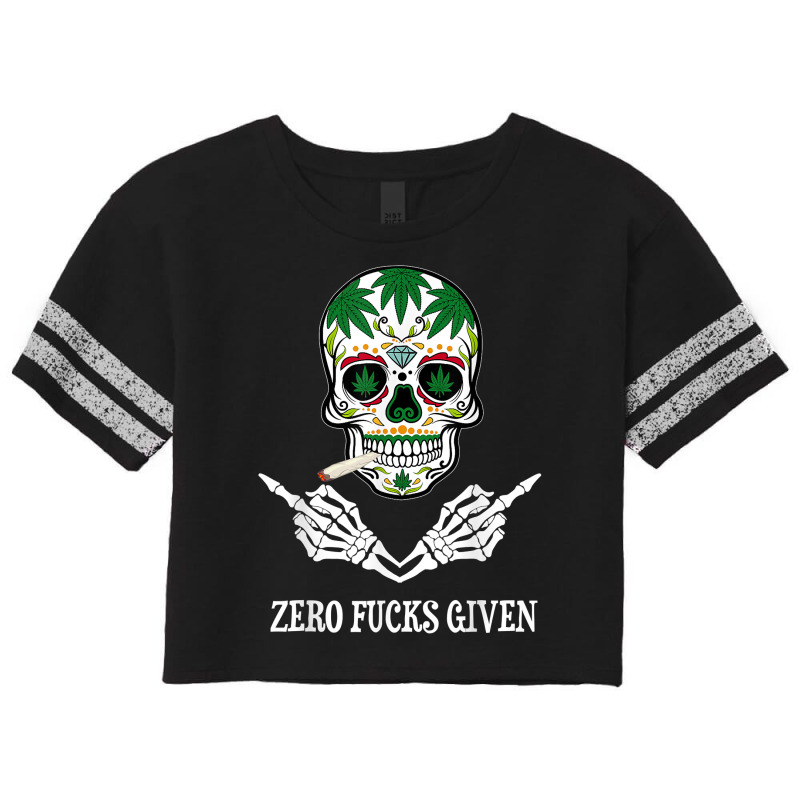 Mens Zero Fucks Given Skull Weed Marijuana 420 T Shirt Scorecard Crop Tee by cm-arts | Artistshot