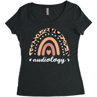 Audiology Leopard Rainbow Audiologist Hearing Aid Specialist Women's Triblend Scoop T-shirt | Artistshot