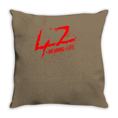 42 The Meaning Life Throw Pillow Designed By Icang Waluyo