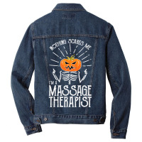 Halloween I M A Massage Therapist Massage Therapy Men Denim Jacket | Artistshot