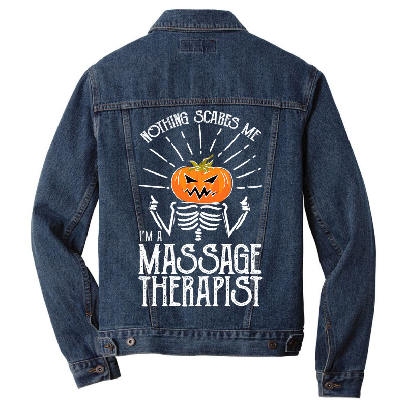 Halloween I M A Massage Therapist Massage Therapy Men Denim Jacket by Haley1989 | Artistshot