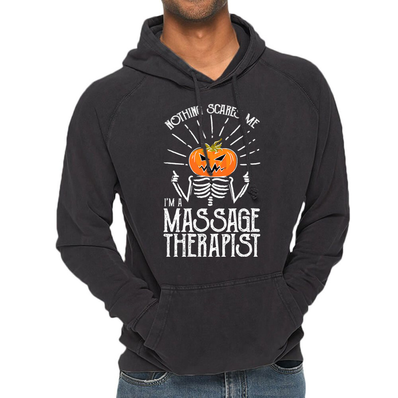 Halloween I M A Massage Therapist Massage Therapy Vintage Hoodie by Haley1989 | Artistshot