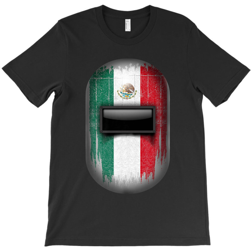 Mexican Welder Tee Mexico Flag Pipeliner Welding Hood Helmet T-shirt | Artistshot