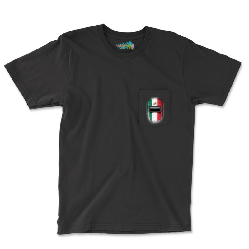 Mexican Welder Tee Mexico Flag Pipeliner Welding Hood Helmet Pocket T-shirt | Artistshot