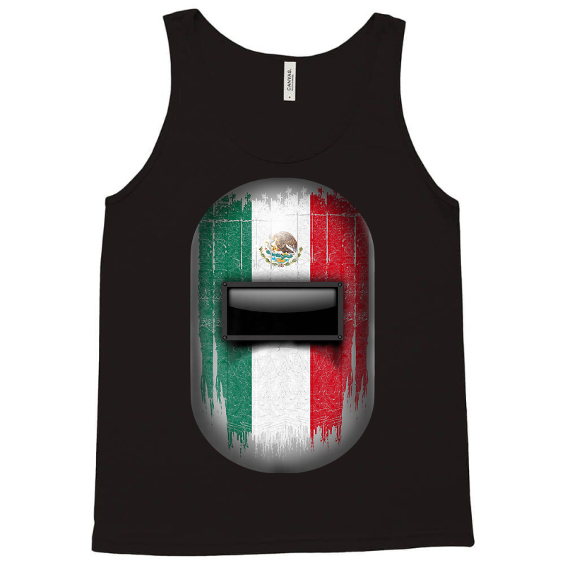 Mexican Welder Tee Mexico Flag Pipeliner Welding Hood Helmet Tank Top | Artistshot