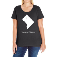 District Of Columbia Love Map Ladies Curvy T-shirt | Artistshot