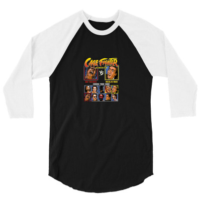 Cage Fighter 3/4 Sleeve Shirt Designed By Inthenameofgod
