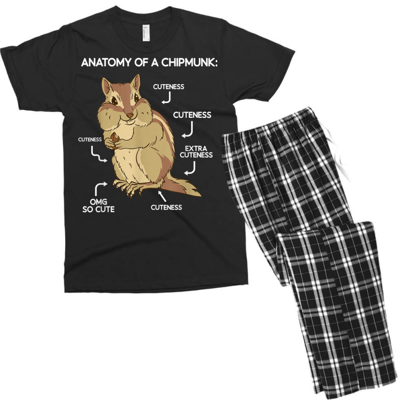 Anatomy Cute Chipmunk Men's T-shirt Pajama Set | Artistshot