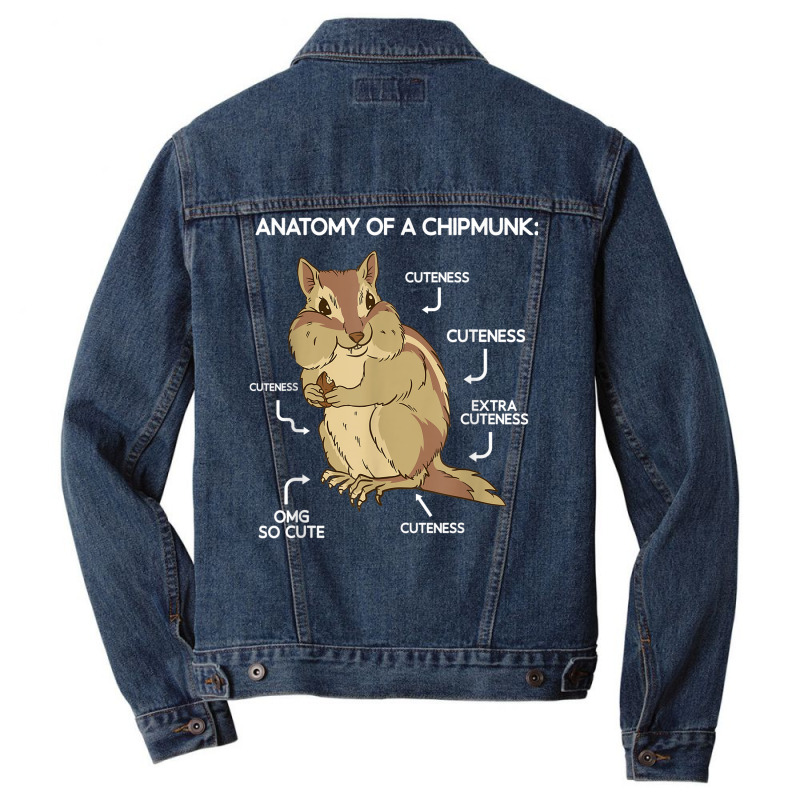 Anatomy Cute Chipmunk Men Denim Jacket | Artistshot