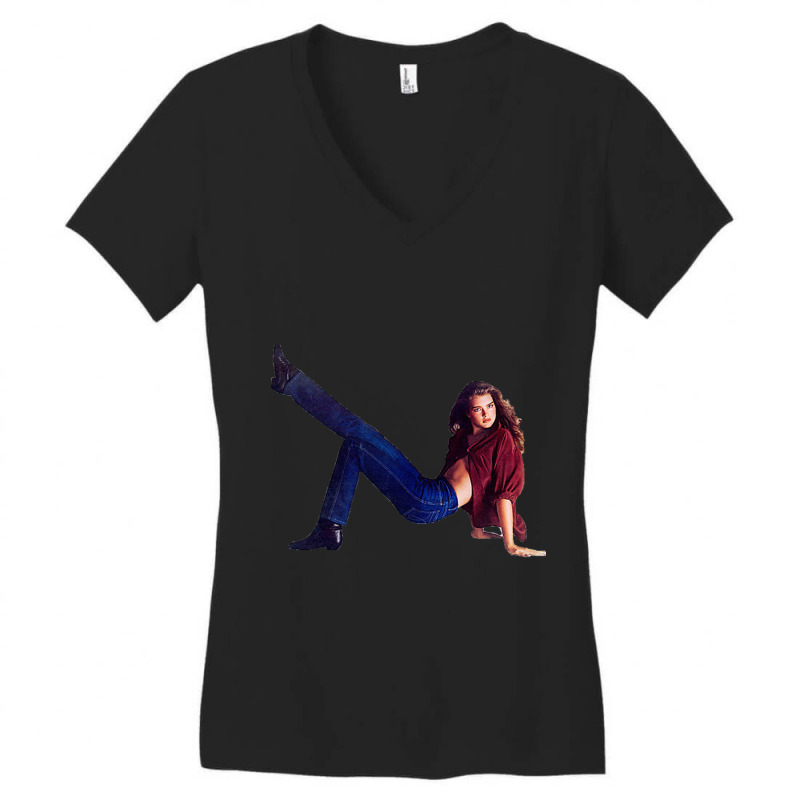 Brooke Shields Women's V-Neck T-Shirt by cm-arts | Artistshot