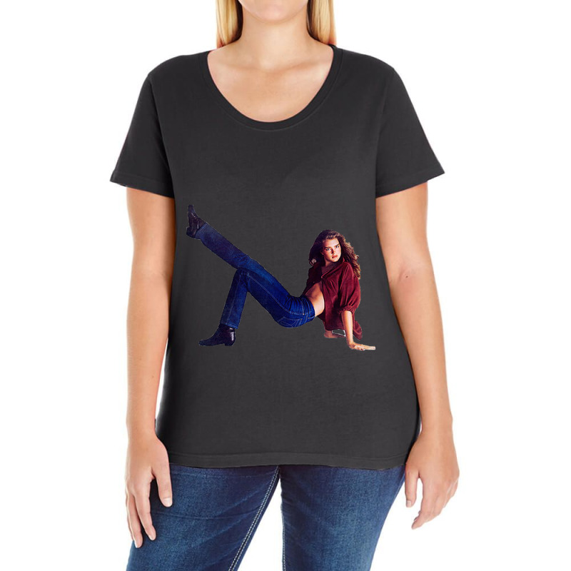 Brooke Shields Ladies Curvy T-Shirt by cm-arts | Artistshot