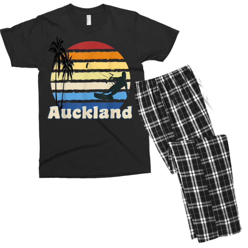 Auckland New Zealand Kitesurfing Kitesurfer Beach Men's T-shirt Pajama Set by Dapper | Artistshot