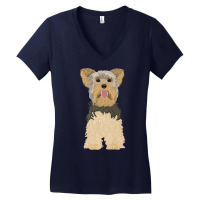 Yorkshire Terrier, Dog, Brown, Funny, Natural Premium T Shirt Women's V-neck T-shirt | Artistshot