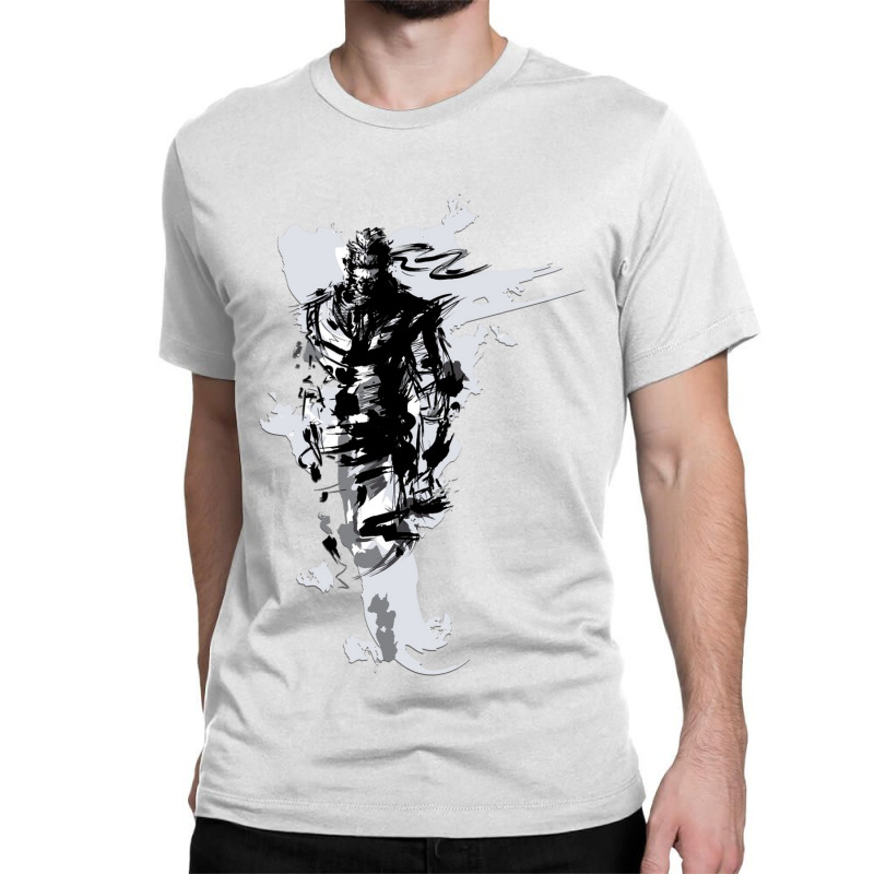 Custom Solid Snake Metal Gear Solid Classic T-shirt By Calesjoanne