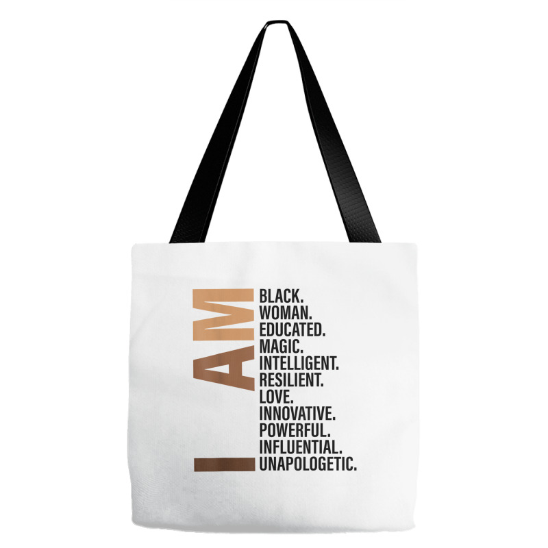 I Am Black Woman Drippin Melanin Black History Month Gift Funny Men Tote Bags | Artistshot