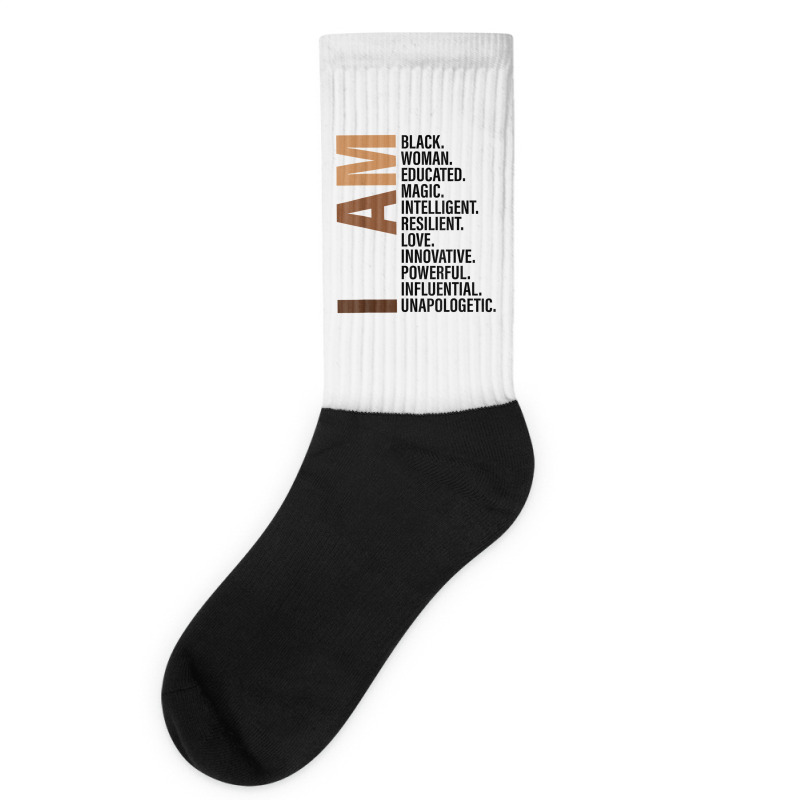 I Am Black Woman Drippin Melanin Black History Month Gift Funny Men Socks | Artistshot