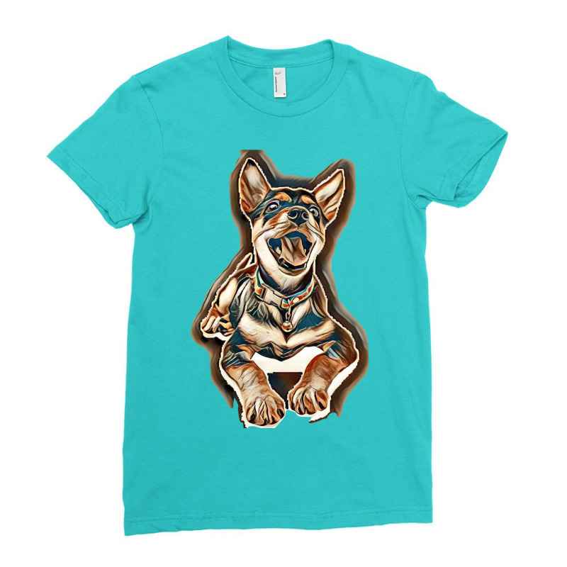 Dog Ladies Fitted T-Shirt by Kemnabi | Artistshot