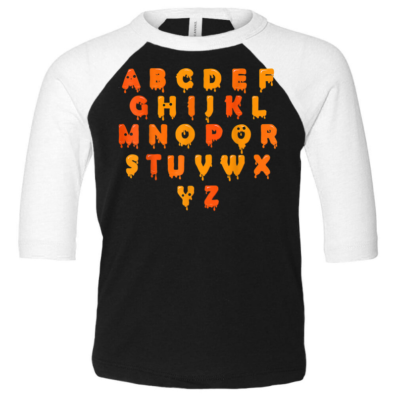 Alphabet Lazy Halloween Costume Cute Letters Teacher Toddler 3/4 Sleeve Tee by Prestige | Artistshot