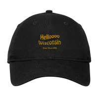 Hello Wisconsin Vintage Adjustable Cap | Artistshot